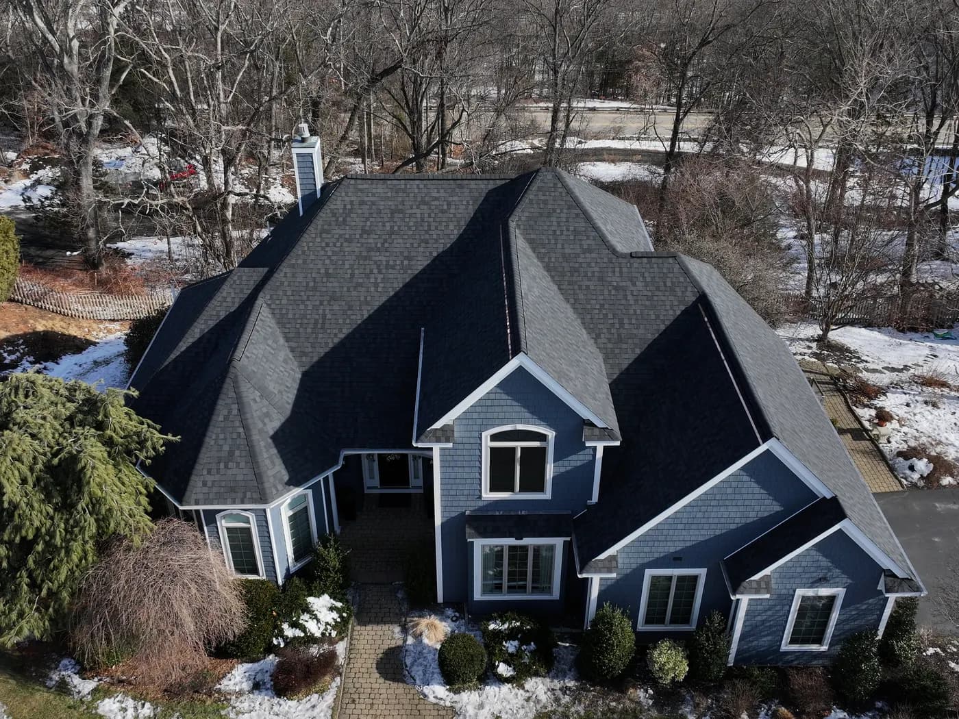 Winter roof replacement completed — Massachusetts