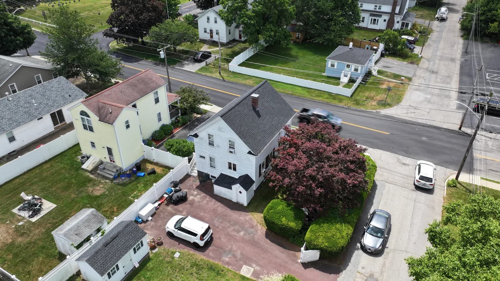 Completed roof replacement by Roofing Doctor, June 2025 — aerial view of new architectural asphalt shingles