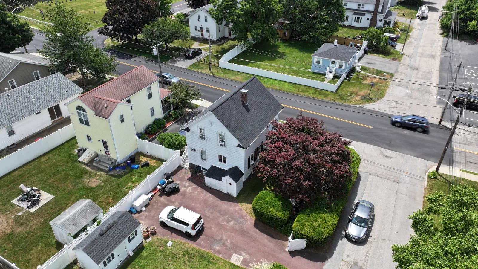 Completed roof replacement by Roofing Doctor, June 2025 — aerial view of new architectural asphalt shingles